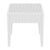 Miami Wickerlook Resin Patio Side Table White 18 inch. ISP858-WH #2