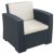 Monaco Wickerlook 4 Piece Loveseat Deep Seating Set Rattan Gray with Cushion ISP835-DG #5