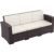 Monaco Wickerlook 4 Piece XL Sofa Deep Seating Set Brown with Cushion ISP836-BR #3