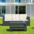 Monaco Wickerlook 4 Piece XL Sofa Deep Seating Set Rattan Gray with Cushion ISP836-DG #3