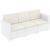 Monaco Wickerlook 4 Piece XL Sofa Deep Seating Set White with Cushion ISP836-WH #3