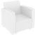 Monaco Wickerlook Resin Patio Club Chair White with Cushion ISP831-WH #2