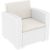 Monaco Wickerlook Resin Patio Club Chair White with Cushion ISP831