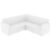 Monaco Wickerlook Resin Patio Corner Sectional 5 Piece White with Cushion ISP834-WH #4