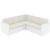 Monaco Wickerlook Resin Patio Corner Sectional 5 Piece White with Cushion ISP834