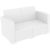 Monaco Wickerlook Resin Patio Loveseat Sofa White with Cushion ISP832-WH #2