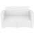 Monaco Wickerlook Resin Patio Loveseat Sofa White with Cushion ISP832-WH #3