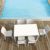 Orlando Wickerlook Resin Rectangle Patio Dining Table White 55 inch. ISP878-WH #3