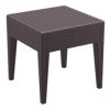 Miami Wickerlook Resin Patio Side Table Brown 18 inch. ISP858
