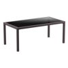 Miami Wickerlook Resin Rectangle Patio Dining Table Brown 69 inch ISP880
