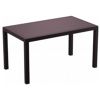 Orlando Wickerlook Resin Rectangle Patio Dining Table Brown 55 inch. ISP878