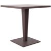 Riva Wickerlook Resin Square Patio Dining Table Brown 28 inch. ISP884