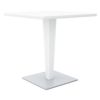 Riva Wickerlook Resin Square Patio Dining Table White 28 inch. ISP884