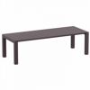 Vegas Outdoor Dining Table Extendable from 102 to 118 inch Brown ISP776