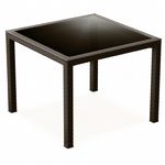 Miami Wickerlook Resin Square Patio Dining Table Brown 37 inch. ISP870