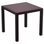 Orlando Wickerlook Resin Square Patio Dining Table Brown 31 inch. ISP875