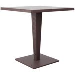 Riva Wickerlook Resin Square Patio Dining Table Brown 28 inch. ISP884