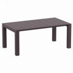 Vegas Outdoor Dining Table Extendable from 70 to 86 inch Brown ISP774
