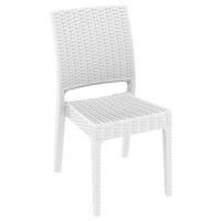 Florida Wickerlook Resin Patio Dining Chair White ISP816