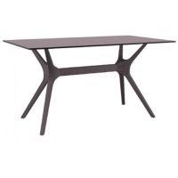 Ibiza Rectangle Outdoor Dining Table 55 inch Brown ISP864