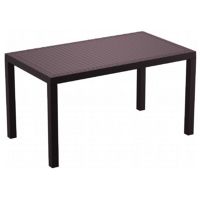 Orlando Wickerlook Resin Rectangle Patio Dining Table Brown 55 inch. ISP878