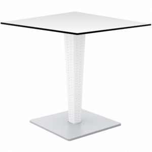 Riva HPL Top Square Table 24 inch White ISP884H60