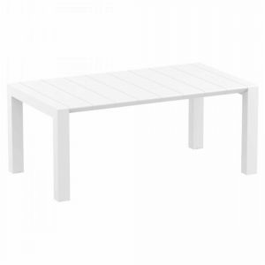 Vegas Outdoor Dining Table Extendable from 70 to 86 inch White ISP774