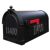 Special Lite SCB-1015-DX-BLK Berkshire Curbside Mailbox with Front and Side Numbers SCB-1015-DX