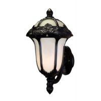 Special Lite Rose Garden F-1717-BLK-AB Small Bottom Mount Light with Alabaster Glass F-1717