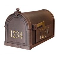 Special Lite SCB-1015-DX-CP Berkshire Curbside Mailbox with Front and Side Numbers SCB-1015-DX