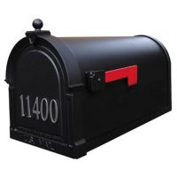 Special Lite SCB-1015-FN-BLK Berkshire Curbside Mailbox with Front Numbers SCB-1015-FN