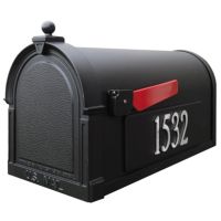 Special Lite SCB-1015-MP-BLK Berkshire Curbside Mailbox with Side Numbers SCB-1015-MP