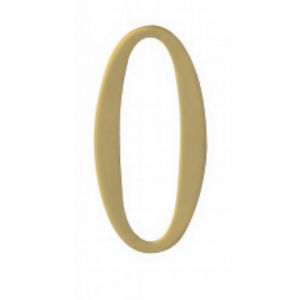 Special Lite 2" Brass Self Adhesive Address Number. Number: 0 BR2-0