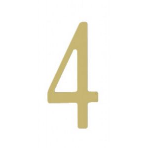 Special Lite 2" Brass Self Adhesive Address Number. Number: 4 BR2-4