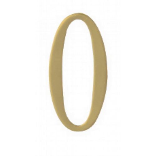 Special Lite 2" Brass Self Adhesive Address Number. Number: 0 BR2