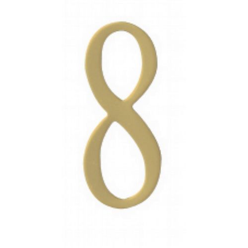 Special Lite 2" Brass Self Adhesive Address Number. Number: 8 BR2-8