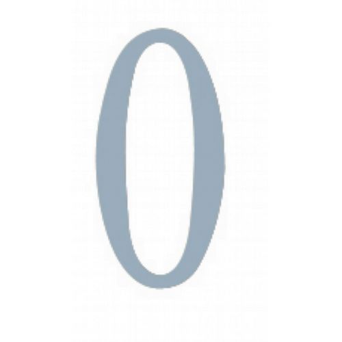 Special Lite 2" Stainless Steel Self Adhesive Address Number. Number: 0 SS2-NUMBER