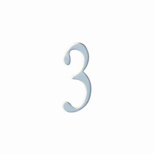 Special Lite 3" Stainless Steel Self Adhesive Address Number. Number: 3 SS3-NUMBER-3