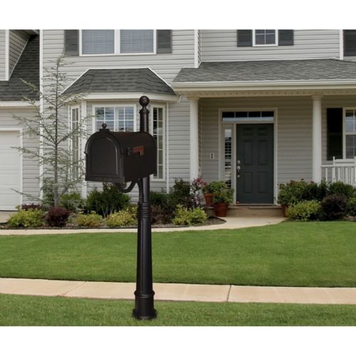 Special Lite Berkshire Curbside Mailbox with Ashland Mailbox Post Unit SCB-1015-SPK-600-SW