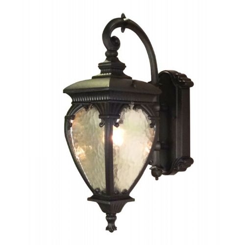 Special Lite Fleur de Lis F-1771-BLK Small Top Mount Exterior Wall Light Fixture F-1771-BLK