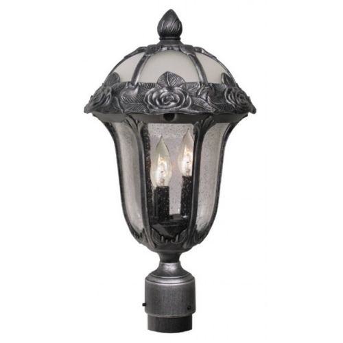 Special Lite Rose Garden F-2710-SW-SG Medium Post Mount Light with Seedy Glass F-2710-SW-SG