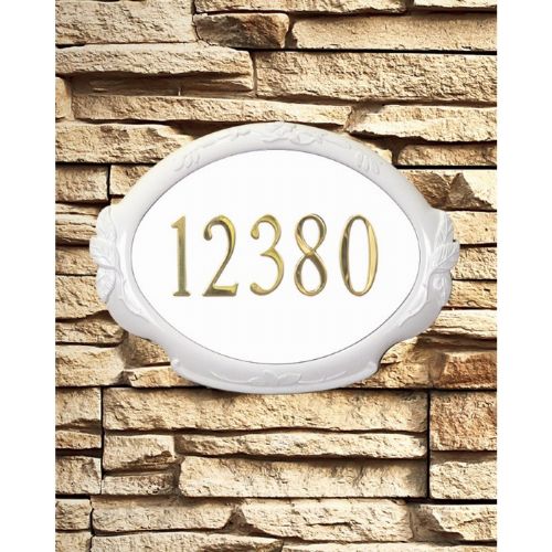 Special Lite SAP-4110-WH Floral Address Plaque SAP-4110-WH