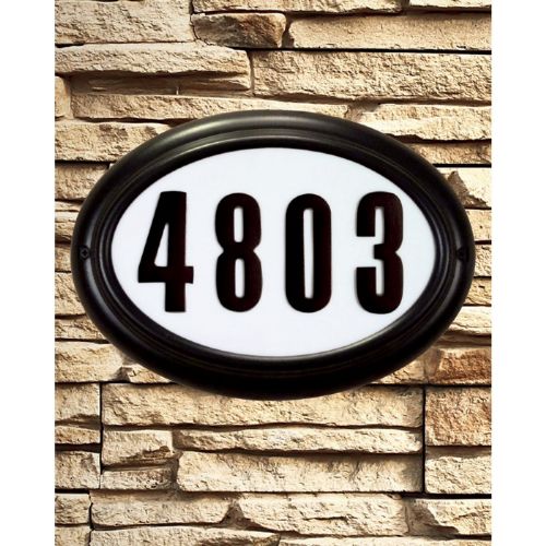 Special Lite SAP-4210-BLK Kingsport Lighted Address Plaque SAP-4210-BLK