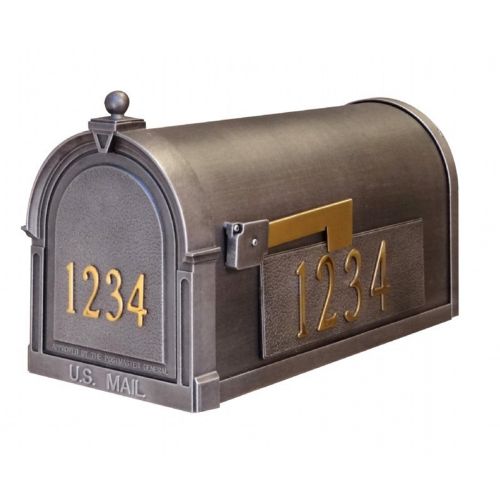 Special Lite SCB-1015-DX-SW Berkshire Curbside Mailbox with Front and Side Numbers SCB-1015-DX-SW