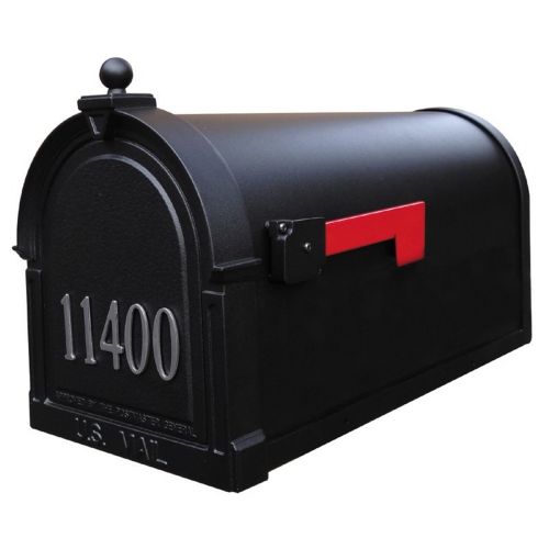 Special Lite SCB-1015-FN-BLK Berkshire Curbside Mailbox with Front Numbers SCB-1015-FN-BLK