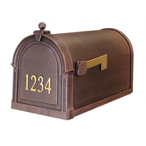 Special Lite SCB-1015-FN-CP Berkshire Curbside Mailbox with Front Numbers SCB-1015-FN-CP