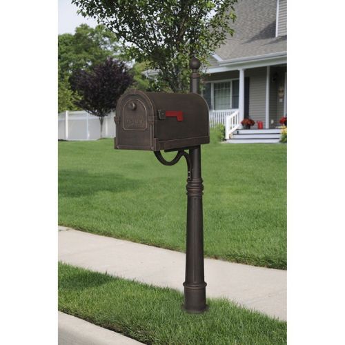 Special Lite Savannah Curbside Mailbox with Ashland Mailbox Post Unit SCS-1014-SPK-600-CP