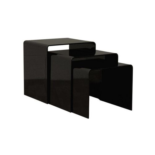 Black Acrylic Nesting Table 3-Pc Set BX-FAY-510-BLACK