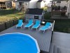 Customer Photo #1 submitted by J. H. from Grimes, IA - Pacific 3-pc Stacking Chaise Lounge Set White - Blue