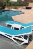 Customer Photo #1 submitted by C. M. from Mesa, AZ - Pacific 3-pc Stacking Chaise Lounge Set White - Blue